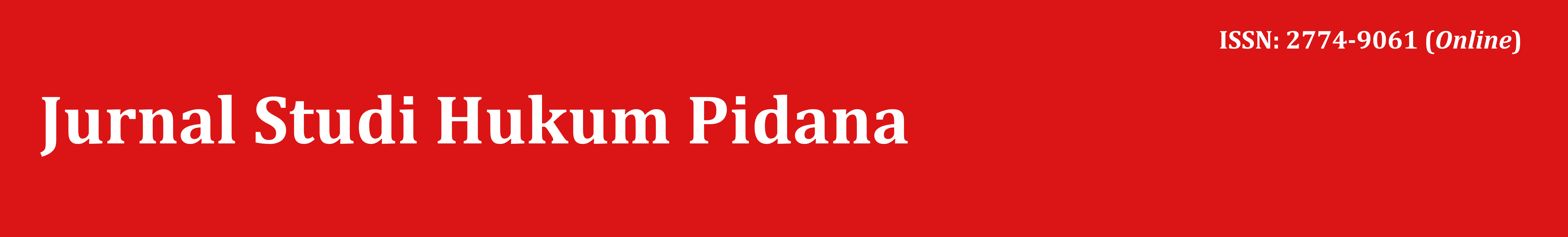 Jurnal Studi Hukum Pidana